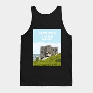 Carn Brea Castle Cornwall.  Cornish gift Kernow Travel location poster, Redruth Tank Top